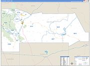 San Miguel County Wall Map Basic Style